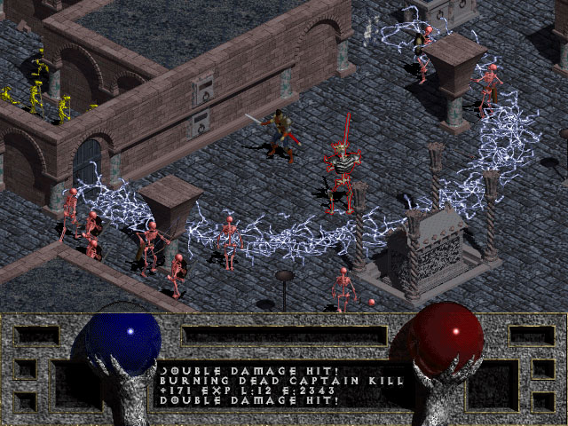 Screenshot d'une ancienne version de l'interface de Diablo.